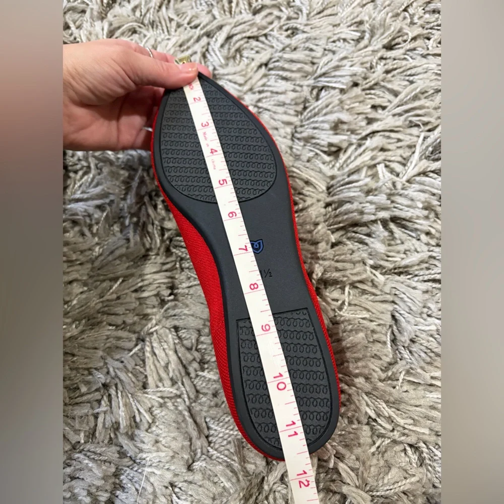 Rothy's The Point - Size 11.5 - NIB - Bright Red color